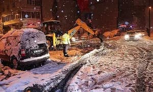 İstanbul'un 20 İlçesinde Kar ve Fırtına Ağaçları Devirdi